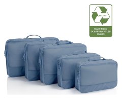 Heys Ecotex Packing Cube 5 Pc Set Blue Ocean