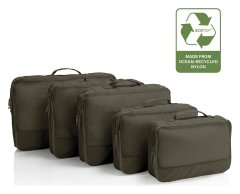 Heys Ecotex Packing Cube 5 Pc Set Green Moss
