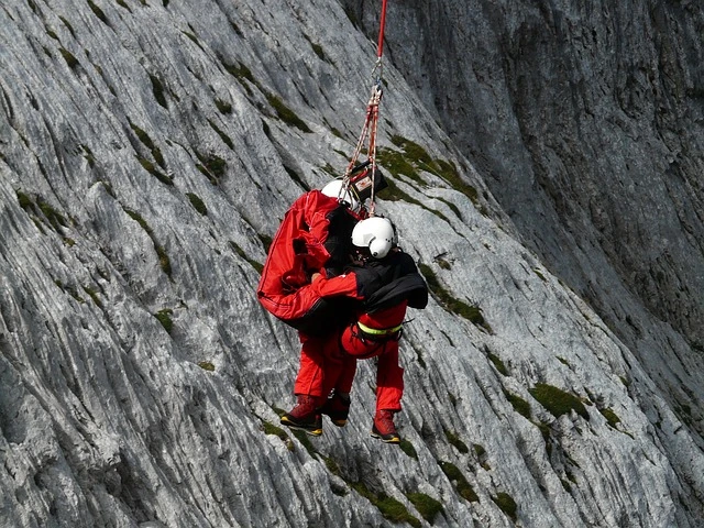 Intervention des secours en montagne