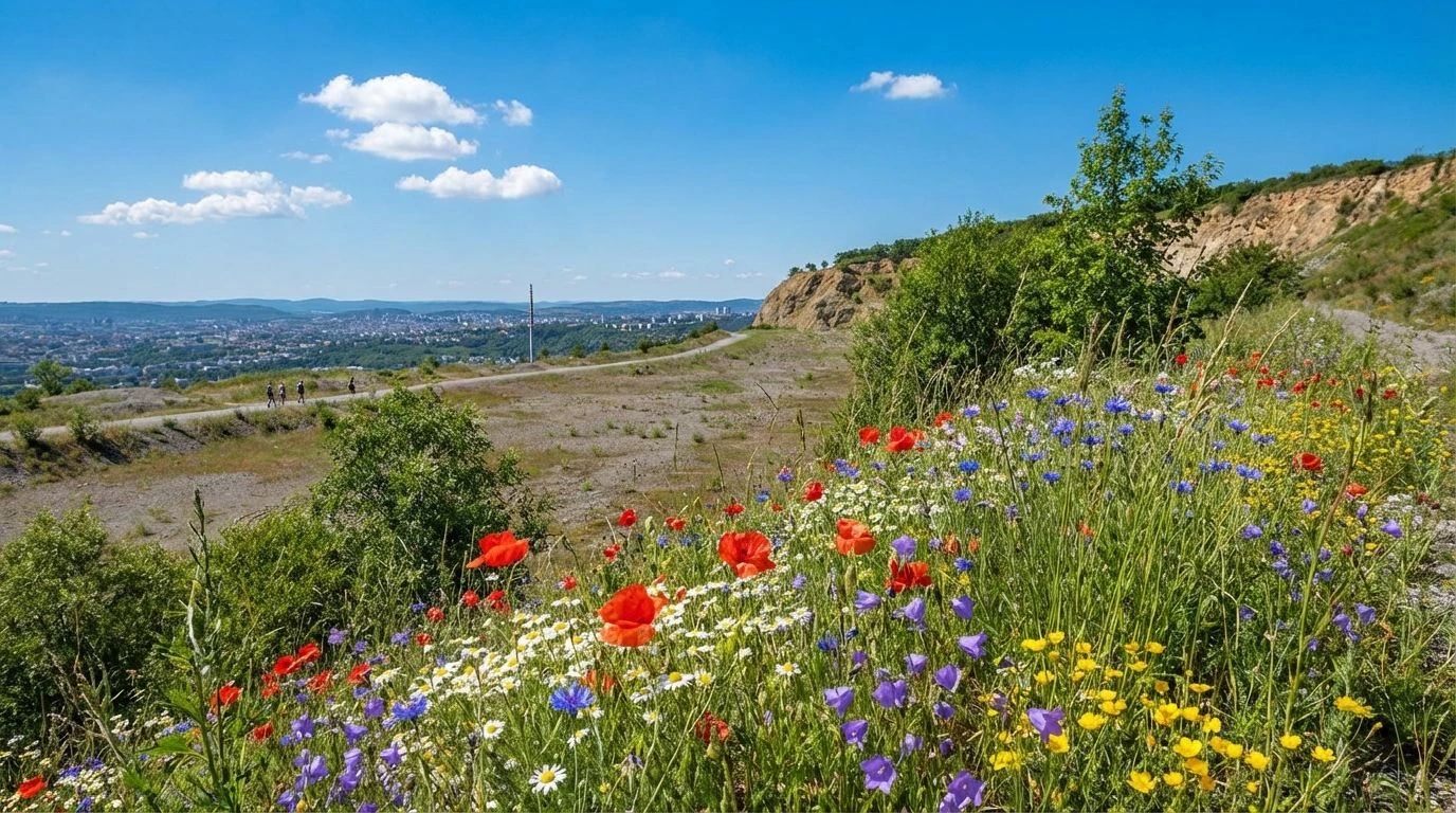 Vue depuis la carrière de Hády