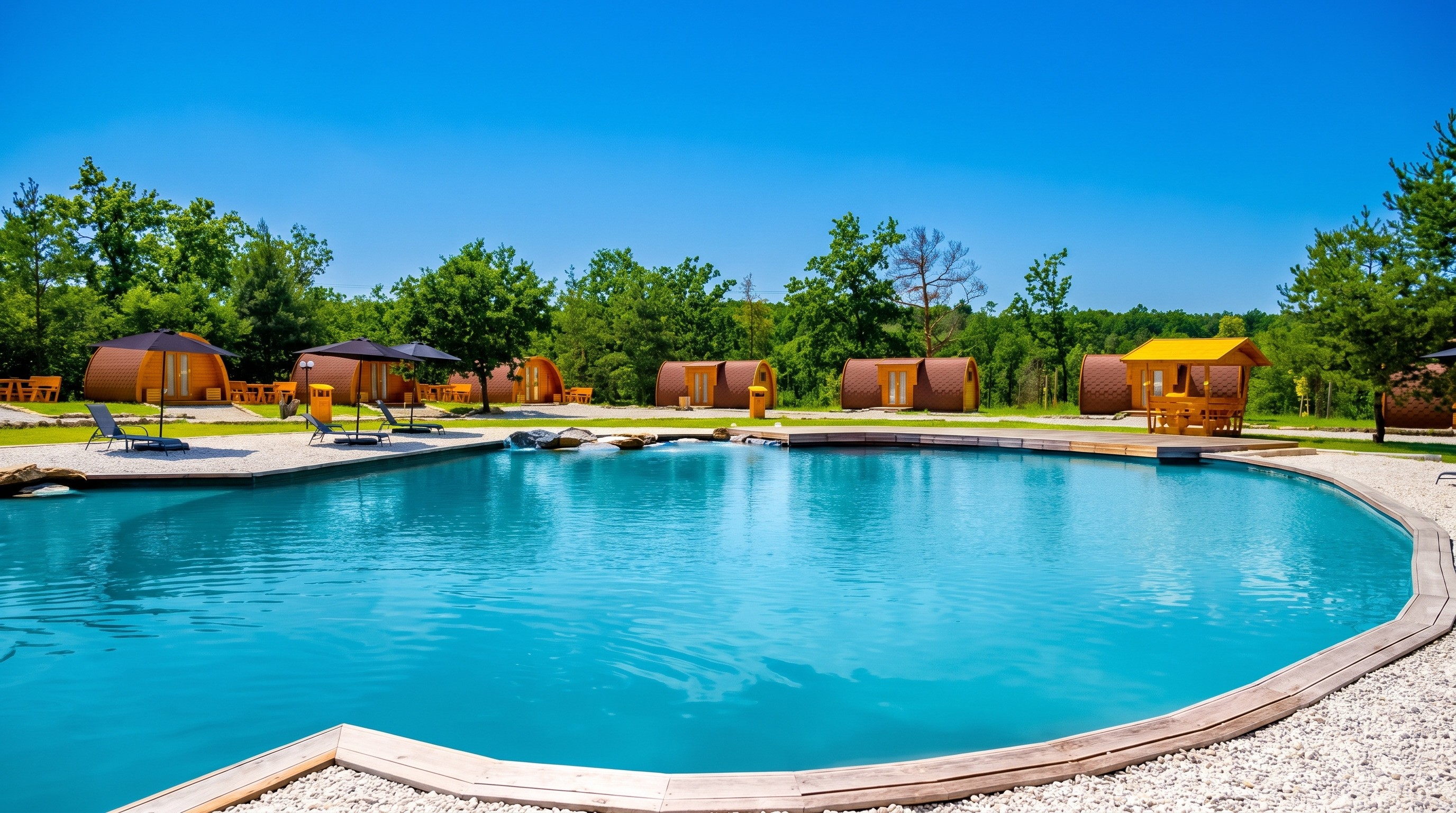 Camping Zvíkov Village au confluent de la Vltava et de l'Otava